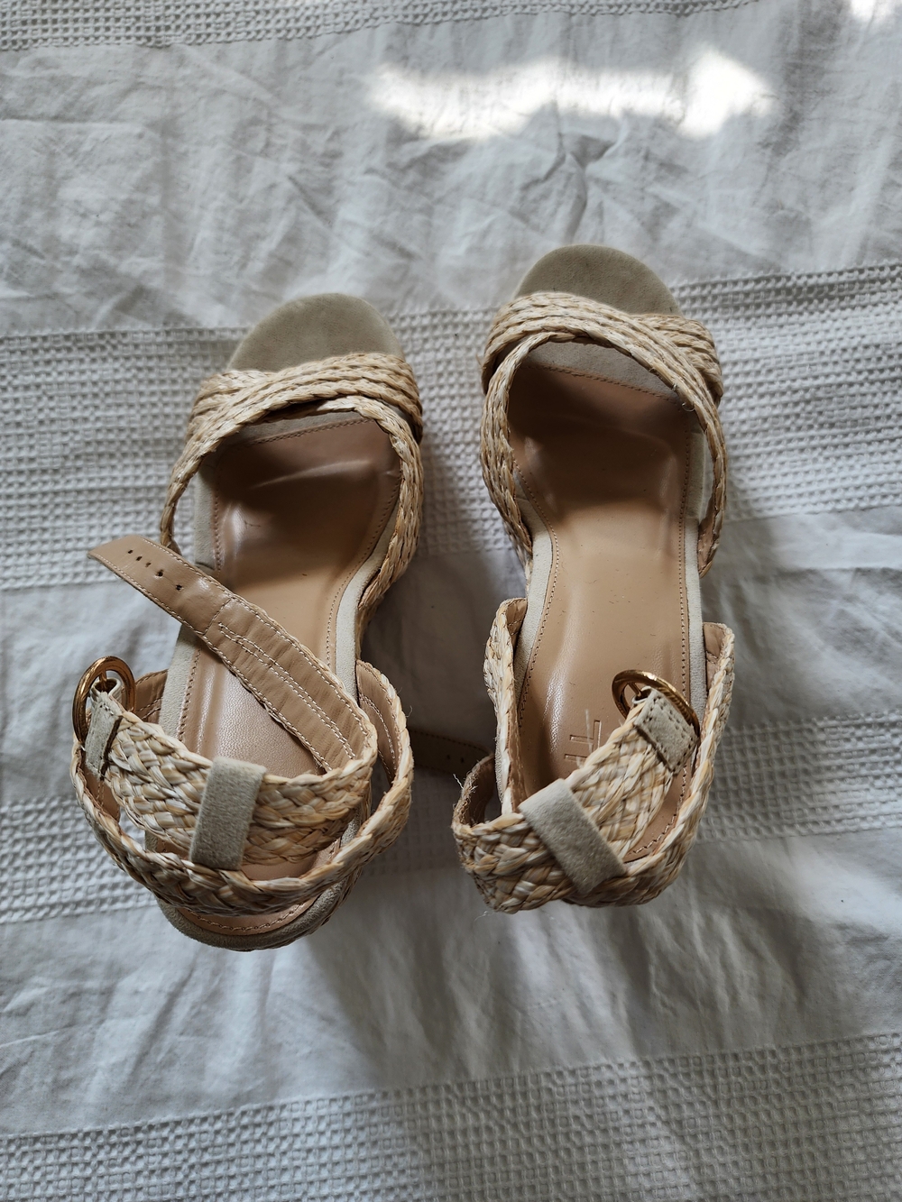 Braided Neutral Espadrille Sandals - Women